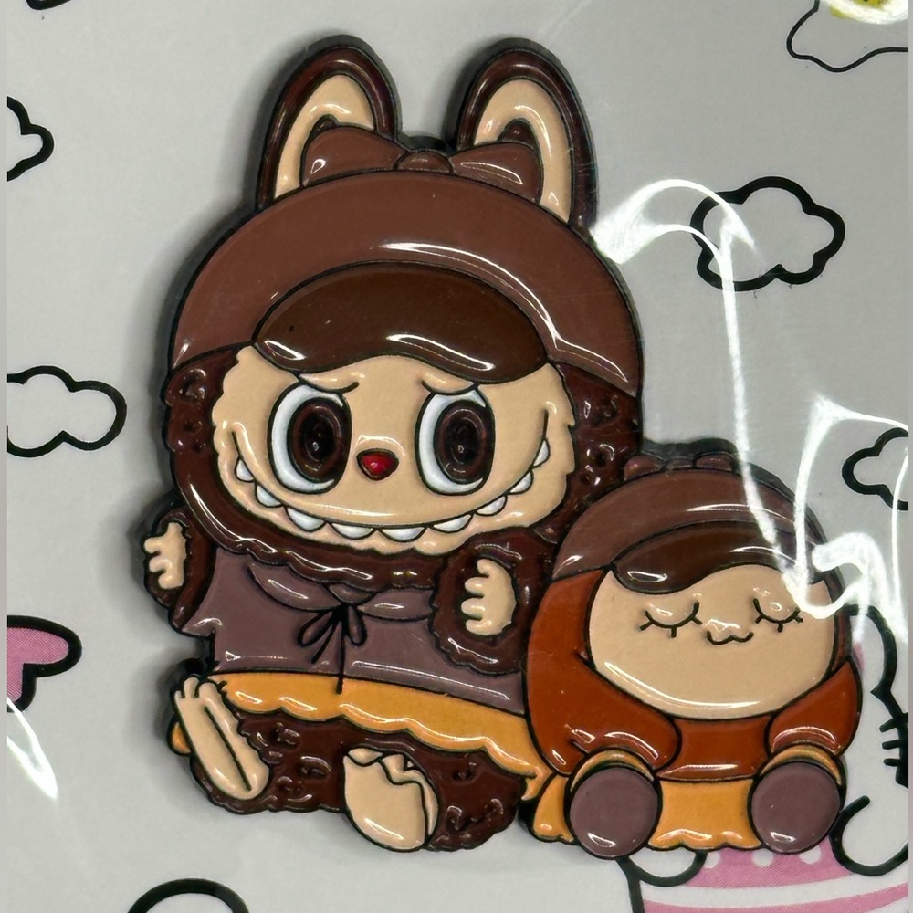 Labubu The Monsters Pin in Brown
